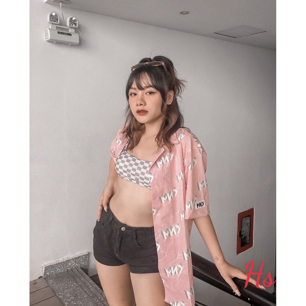 [Mã FASHIONT4WA2 giảm 10K đơn 50K] Áo Sơ Mi MYN Unisex 🦋 Áo Somi Nam Nữ Dáng Rộng Tay Lỡ 3 Màu