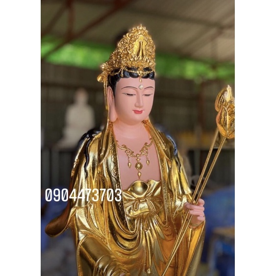 Bộ tượng Tam Thánh Tây Phương dát vàng cao 85cm - LHCTTP85