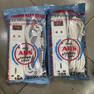 Ổ cắm điện Trường Nhật Quang dài 4 lỗ chịu nhiệt chống cháy chịu tải 2000W dài 3M / 5M