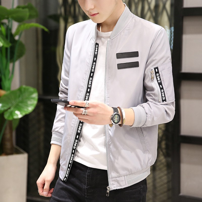 Áo Khoác Nam Body cổ thun dây kéo