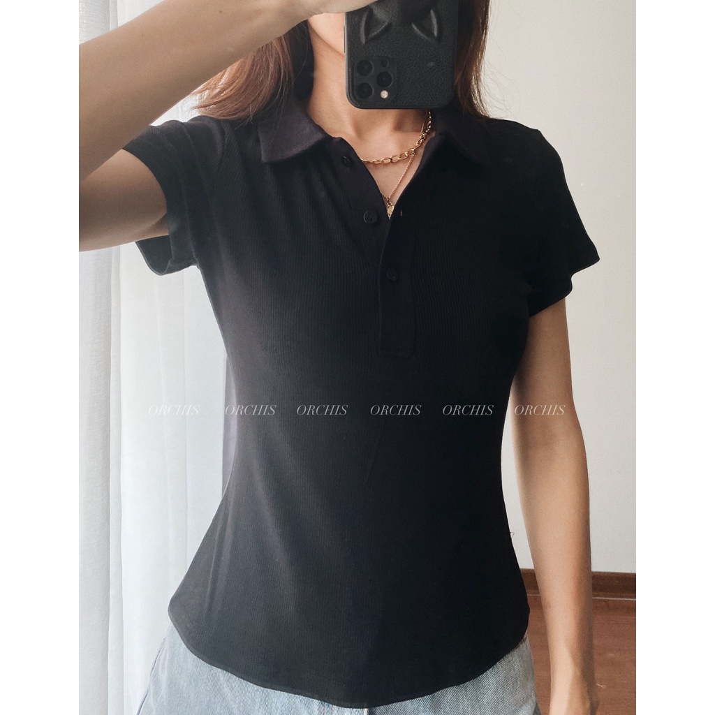 ORCHIS Áo thun gân polo (Ảnh thật) | BigBuy360 - bigbuy360.vn
