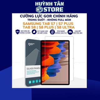 Kính cường lực Samsung Tab S9, S9 Plus, S9 Ultra, S8,S8 PLus,S8 Ultra, S7, S7 Plus 5G trong suốt full màn chính hãng GOR