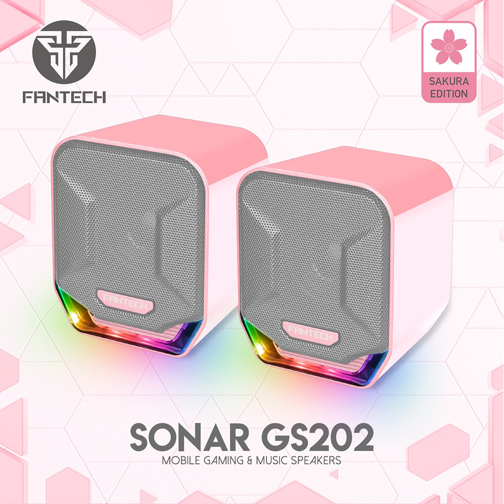 Loa Vi Tính Gaming Siêu Gọn Nhẹ Fantech GS202 SONAR LED RGB Đẹp Mắt Phân Phối Chính Hãng