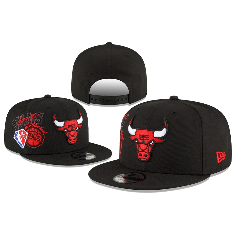 Mũ Lưỡi Trai Thêu Logo Đội Bóng Chicago Bulls Phong Cách Hip Hop Thời Trang Cho Nam Và Nữ