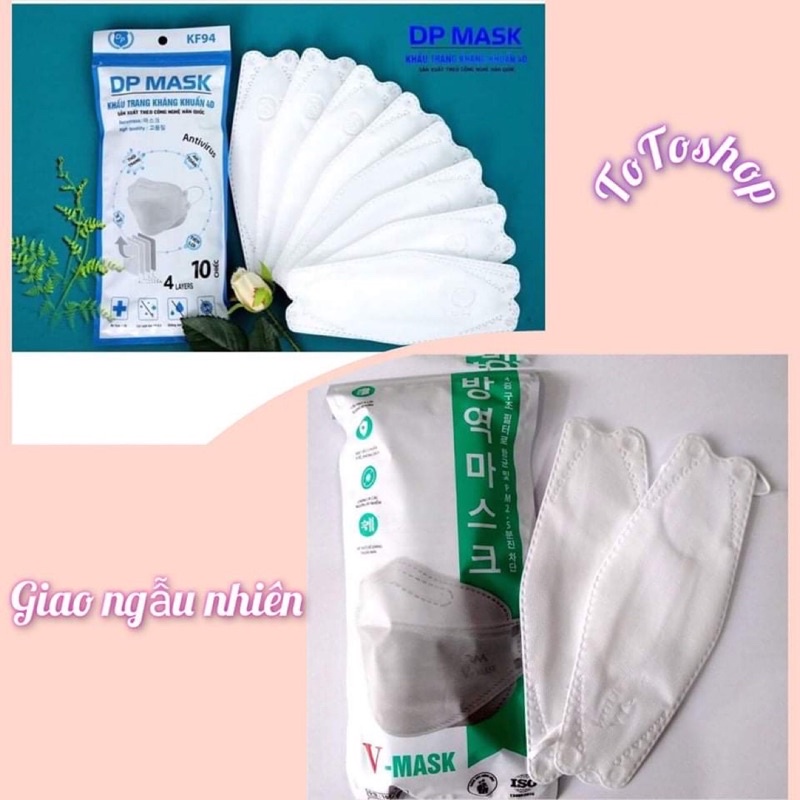 Set 50 Chiếc Khẩu trang 4 Lớp KF94  Chống Bụi Mịn Và Kháng Khuẩn Hàng Cao Cấp