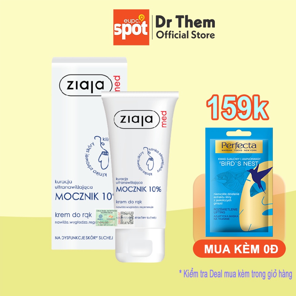 Kem Dưỡng Mềm Da 10% urê - Ziaja Med Mocznik 10% 100ml