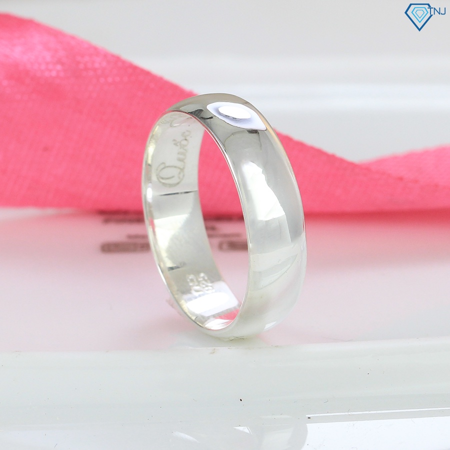 Nhẫn nam bạc thật tròn trơn cá tính khắc tên theo yêu cầu NNA0202 - Trang Sức TNJ