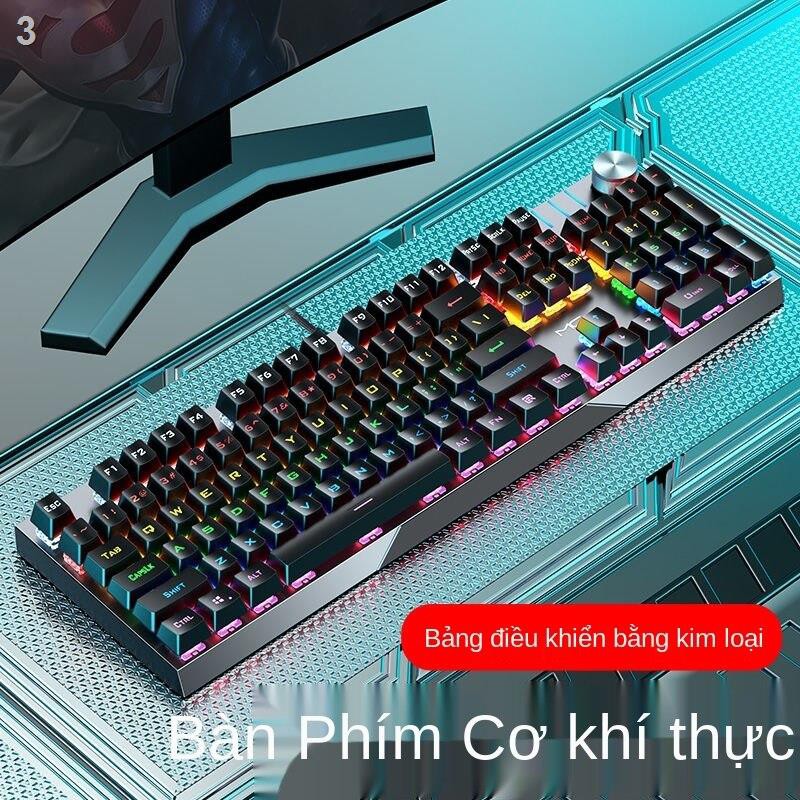 ﹊✠Bàn phím cơ Xinmeng trục xanh trà đen chơi game bên ngoài máy tính để xách tay bộ và chuột