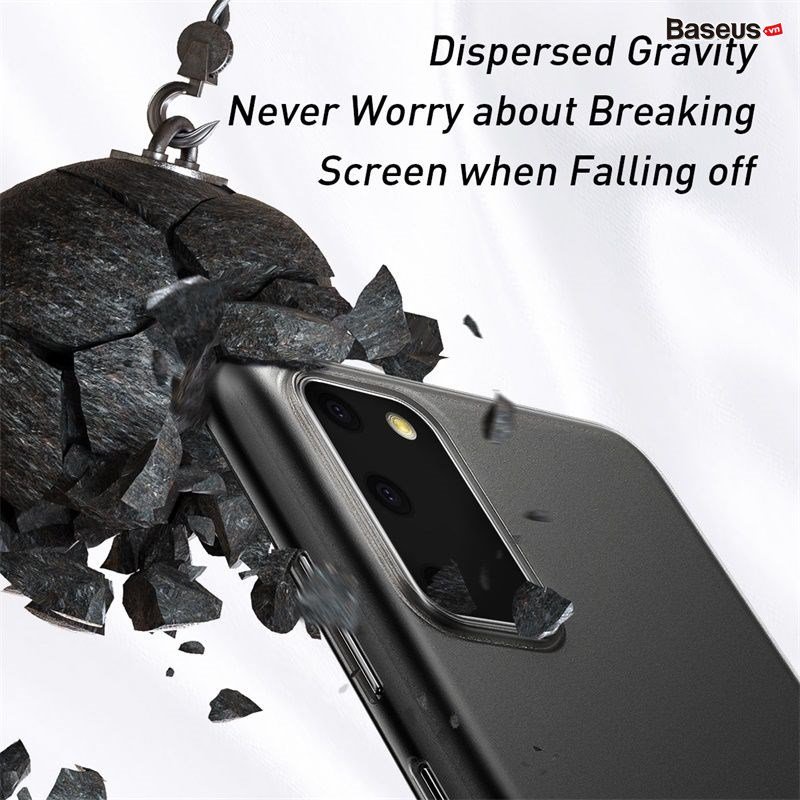 Ốp lưng siêu mỏng chống bám vân tay Baseus Wing Case cho Samsung Galaxy S20/ S20 Plus/ S20 Ultra (0.4mm, Ultra Thin Hard