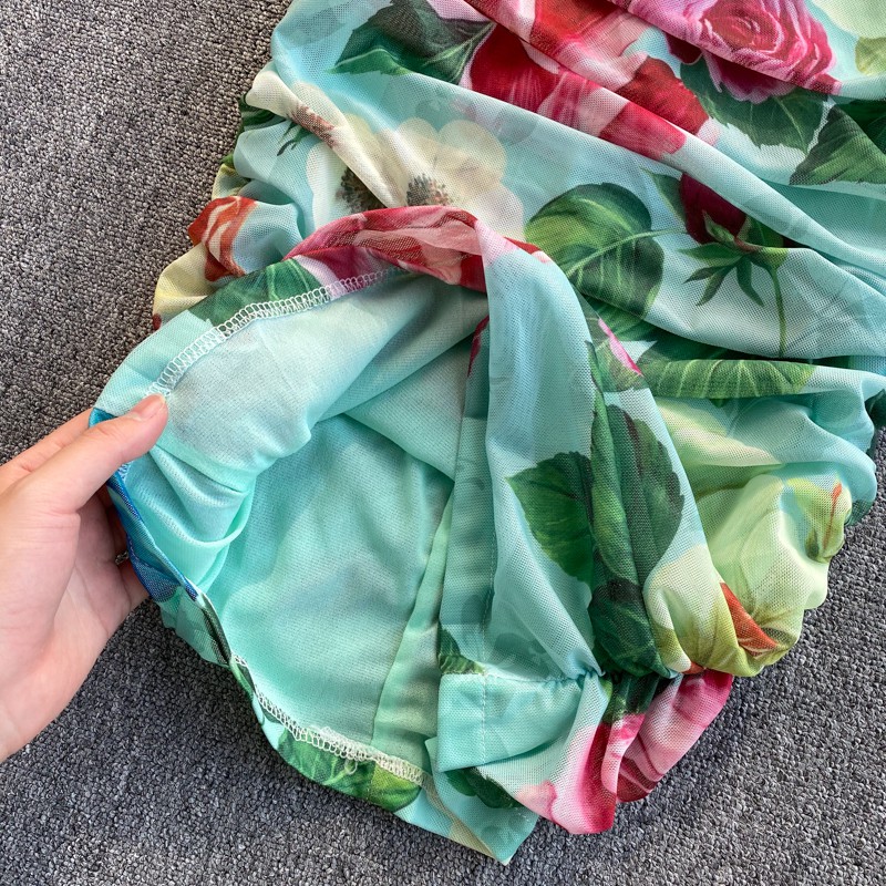 Váy voan ôm gợi cảm đầm hoa bèo ôm body