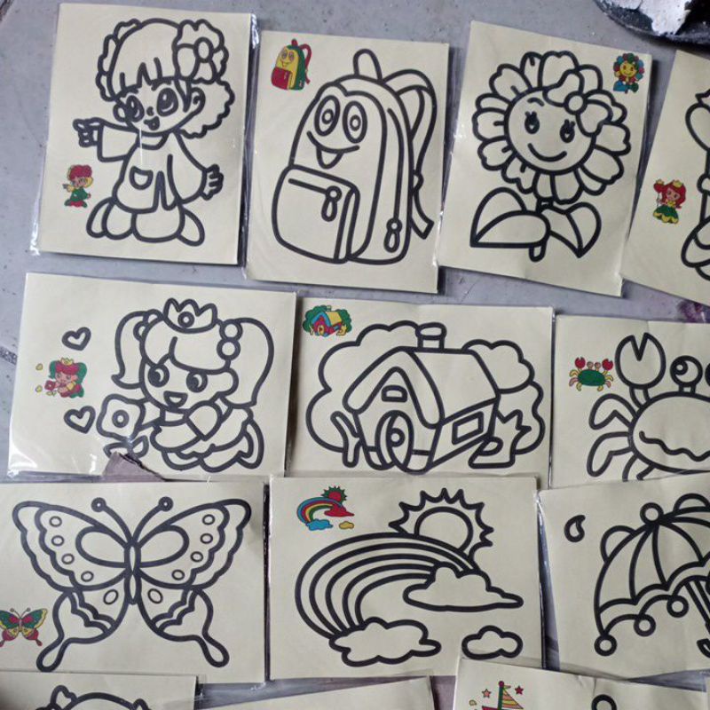 Combo 100 tranh cát 9x12cm