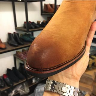 Giày Chelsea Boot Bôt Da Bò Thật 100% PORM Cá Tính