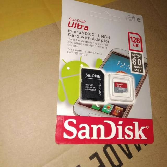 Thẻ Nhớ Sandisk 128gb Micro Sd Class 10 Tốc Độ 80mbs Super Premium Micro Sdxc Uhs-1 | BigBuy360 - bigbuy360.vn