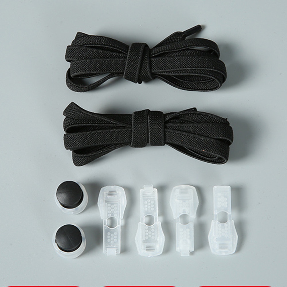 1 Cặp Dây Buộc Giày Sneaker Co Giãn Màu Trơn