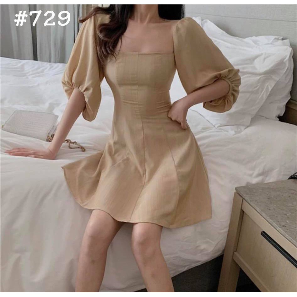 Đầm dự tiệc ôm body tay xòe phồng mặc được hai kiểu siêu xinh Titus Dress