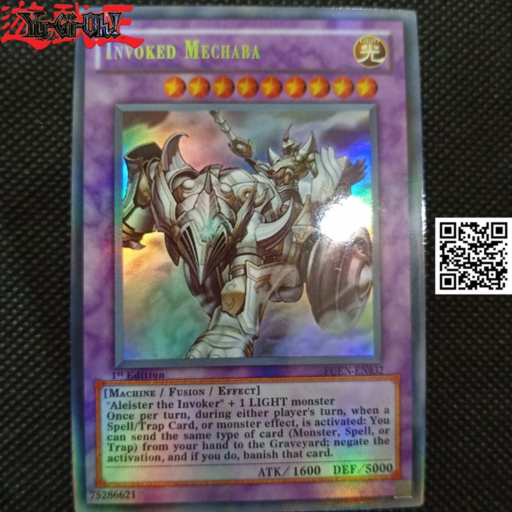 Lá yugioh Invoked Mechaba Thien Tuong bach tuong có tem bạc phản quang bài hiệu ứng phản quang TẶNG Sleeves bọc bài 1458