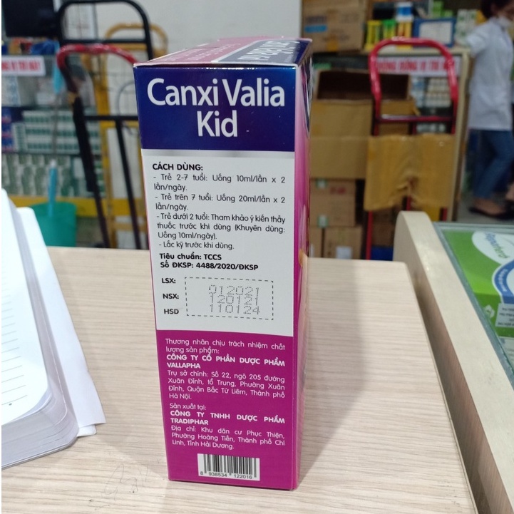 CANXI VALIA KID dạng ống giúp bổ sung canxi cho bé phát triển chiều cao,thể lực