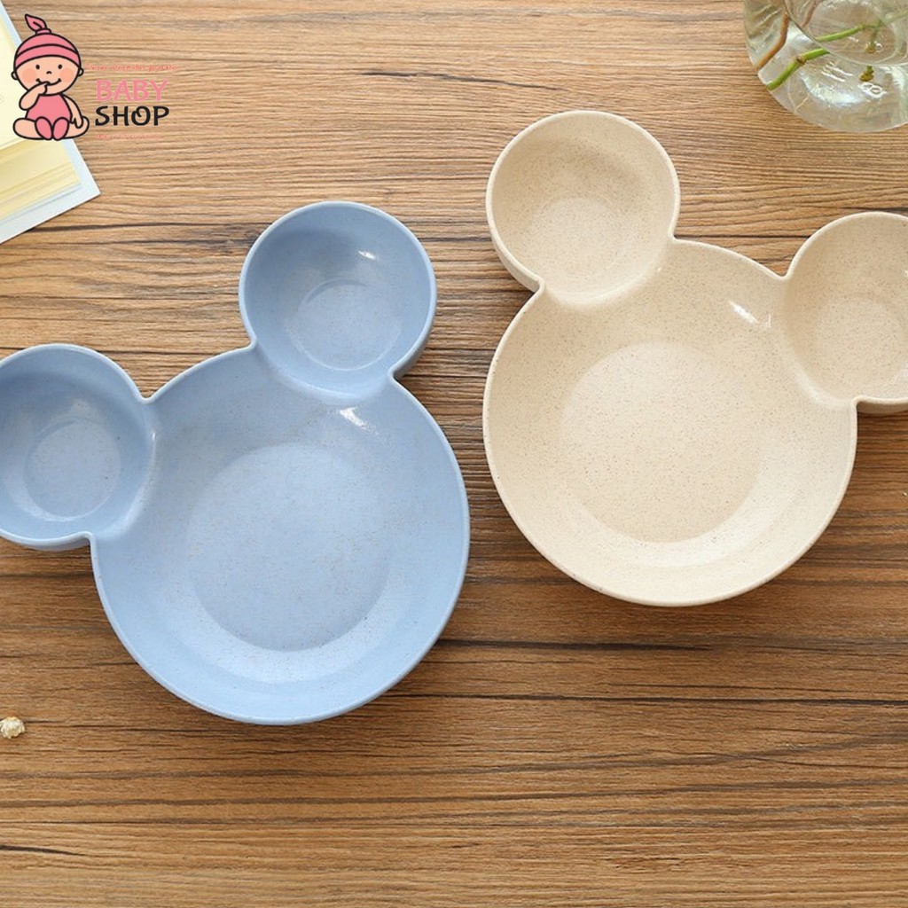 Bát ăn dặm cho bé ,bát lúa mạch hình chuột MICKEY nhiều màu sắn dễ thương