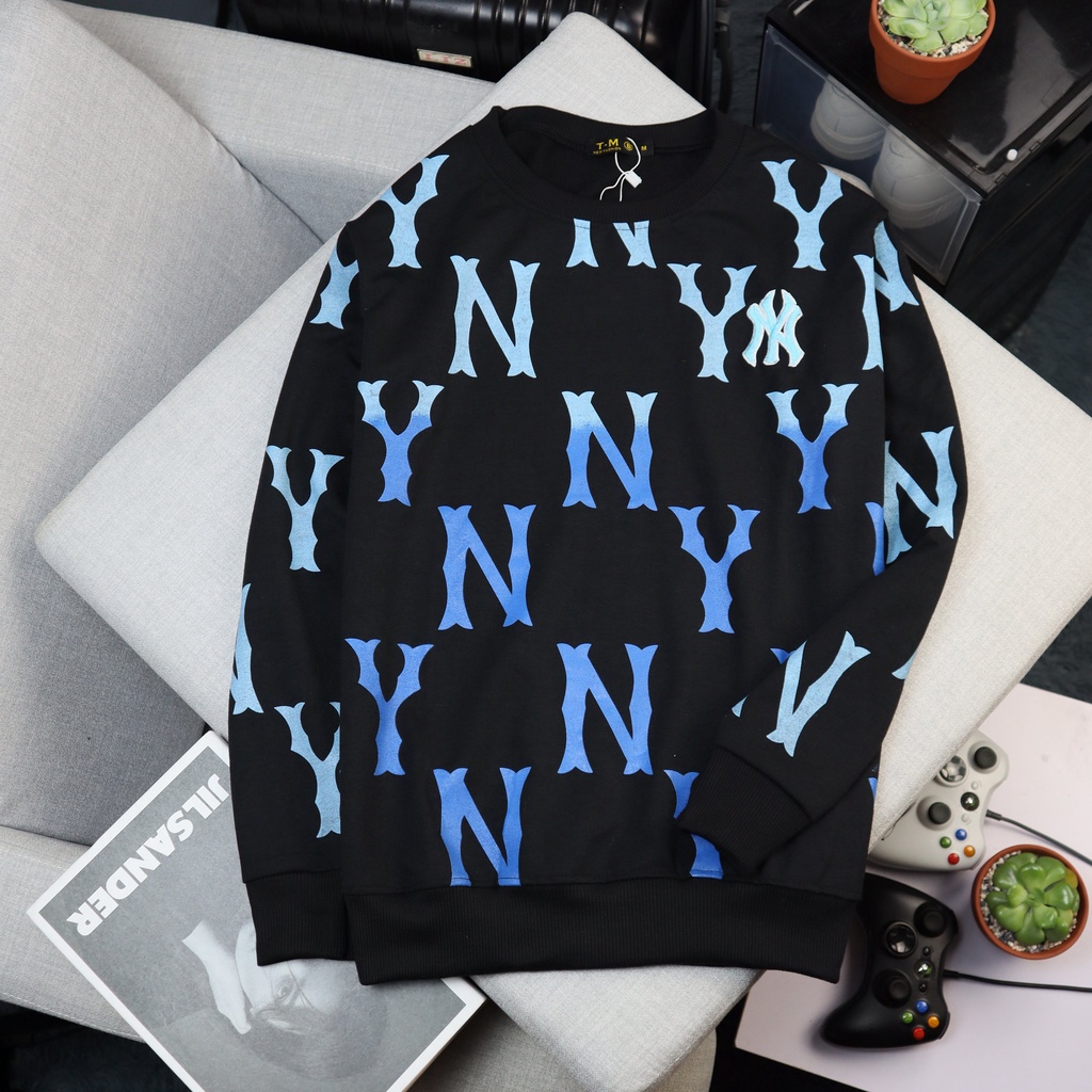 ÁO NỈ NAM DÀI TAY PHỐI HOẠ TIẾT NY HÀNG HIỆU BẮT MẮT - ÁO NỈ MỀM MẠI , GIỮ ẤM NHẸ HOTTREND