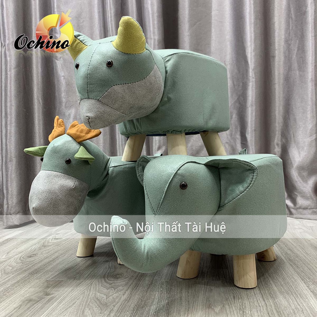 Ghế Đôn Hình Thú, Đôn thú cho bé Chân Gỗ Cao Cấp 29*23 Kèm Ảnh Thật