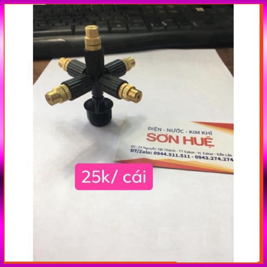 [GIÁ TỐT]  béc phun sương đồng tưới lan 5 tia ren (5tia)