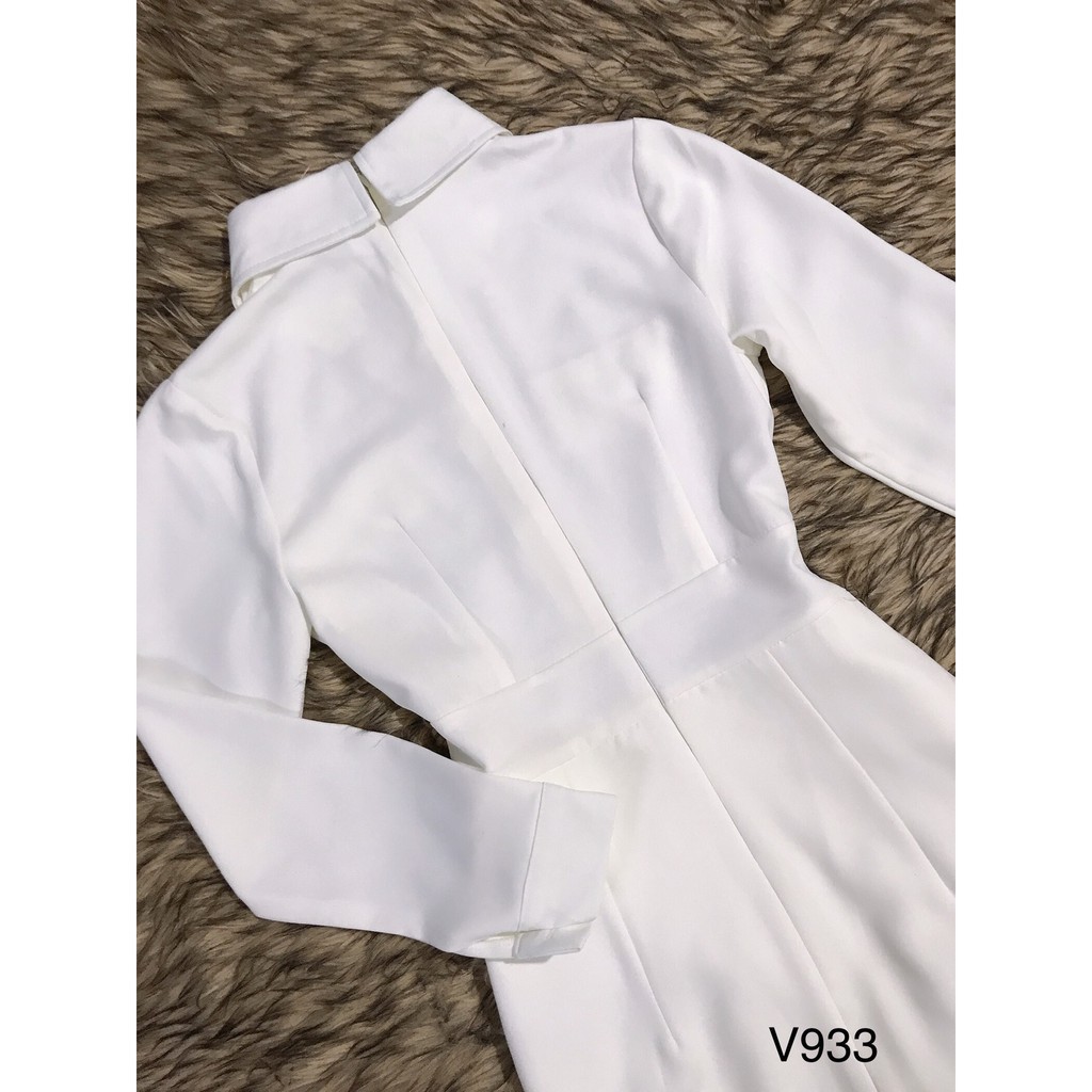 [ xả kho ] MiD Mie Design - Đầm body sơ mi trắng V933 (Kèm ảnh thật và video do shop tự chụp)
