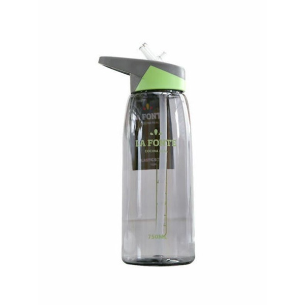 Bình nước uống thể thao La Fonte 750ml màu xám xanh lá - 452218-Gre
