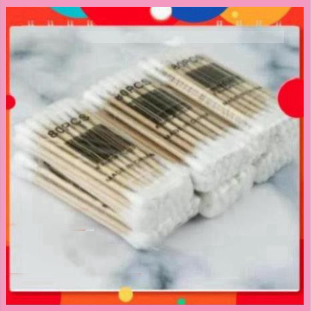 Quà Tặng Que Bông Tai - Cán Gỗ Bông J06