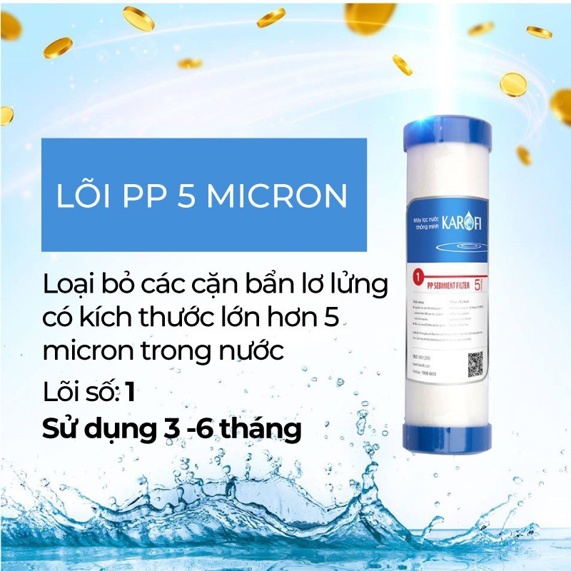 Lõi Lọc Nước Số 1 RO KAROFI - PP 5 Micron