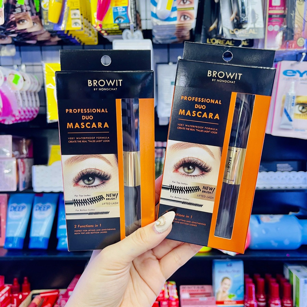 Mascara 2 Đầu Tiện Lợi Không Trôi BROWIT By NONGCHAT Professional Duo Mascara #SEXY BLACK