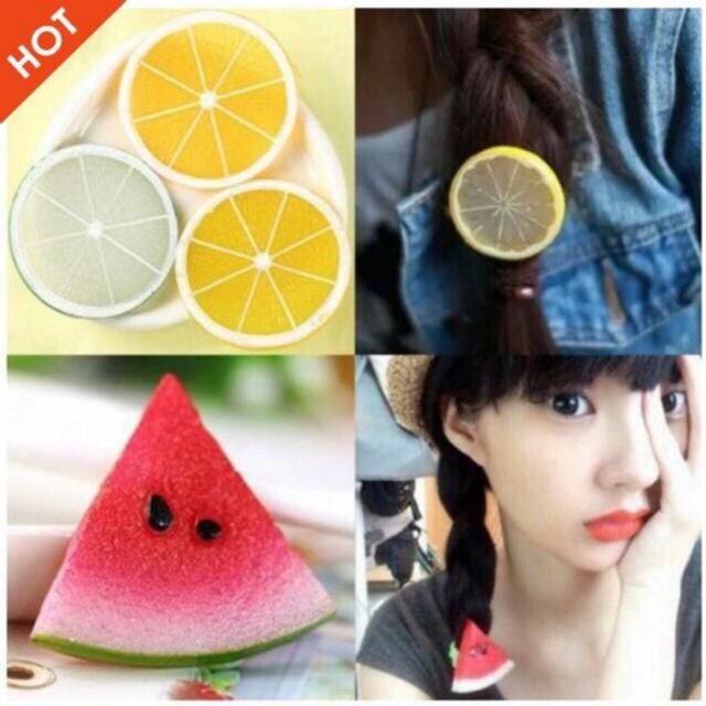 Dây cột tóc hoa quả siêu dễ thương