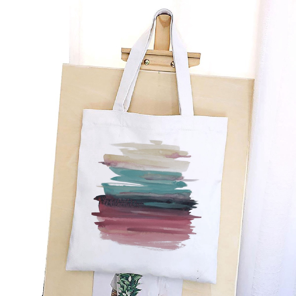 BST TÚI VẢI CỰC CUTE ĐEO VAI TOTE CANVAS BAG CÓ KHÓA KÉO SIZE LỚN 33x38cm PHONG CÁCH CÁ TÍNH HOT TREND NHIỀU MẪU AOMIVN