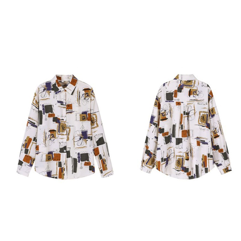 Áo Thun Tay Dài In Họa Tiết Độc Đáo Thời Trang Dễ Phối Đồ Cho Nữ