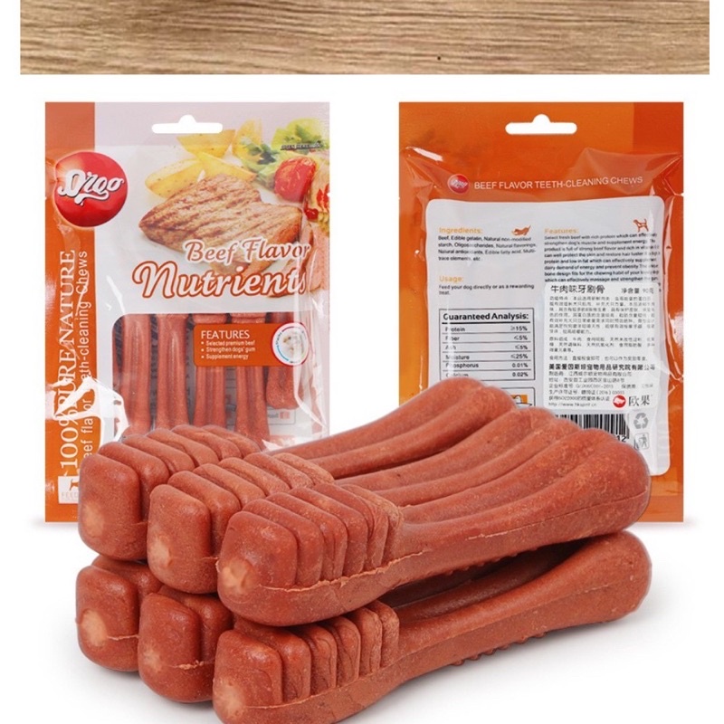 Xương gặm orgo cho chó_xương gặm bổ sung canxi, dinh dưỡng, huấn luyện chó_túi 90gram_nhiều vị