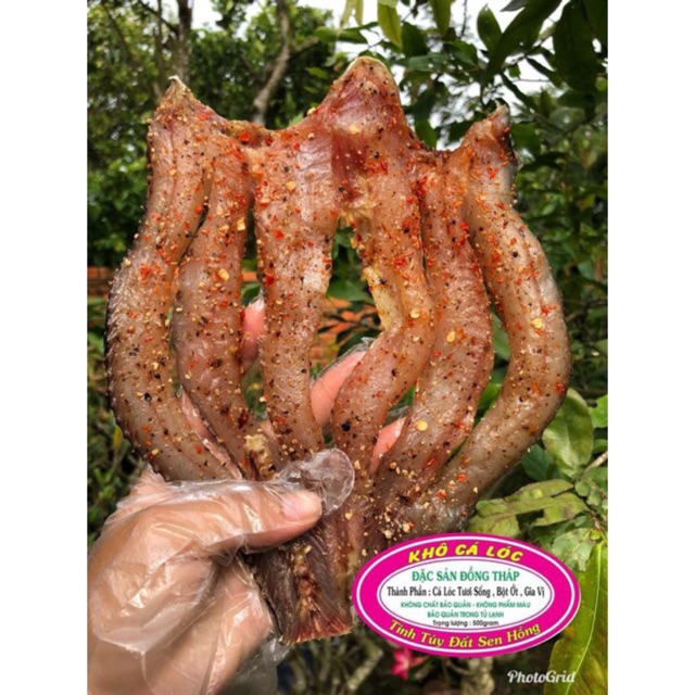 1KG KHÔ CÁ LÓC ĐỒNG THÁP 5-6 con