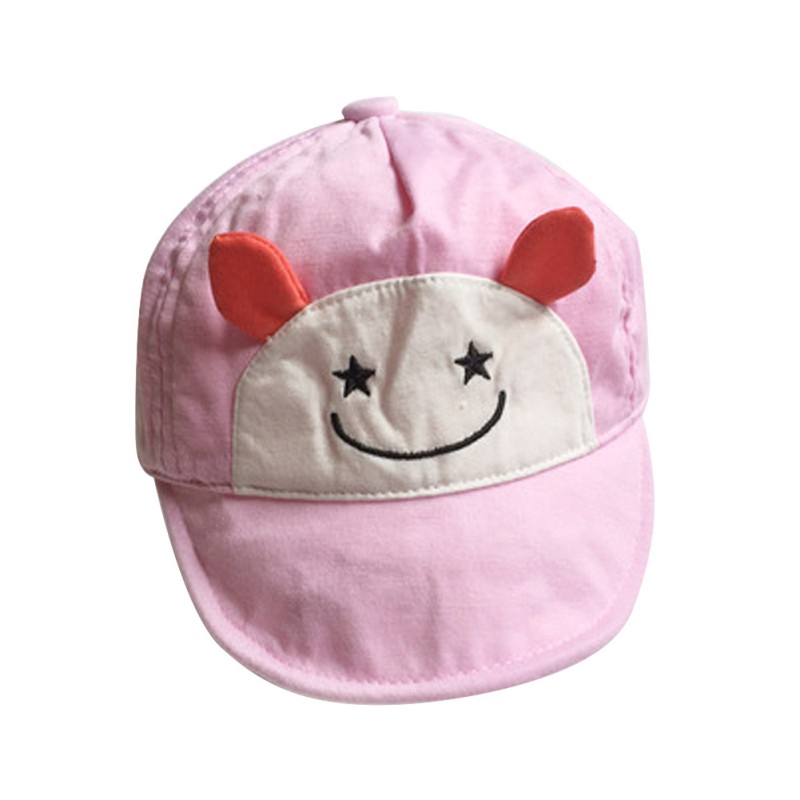 Mũ lưỡi trai in chữ và hình động vật màu sắc dễ thương cho bé