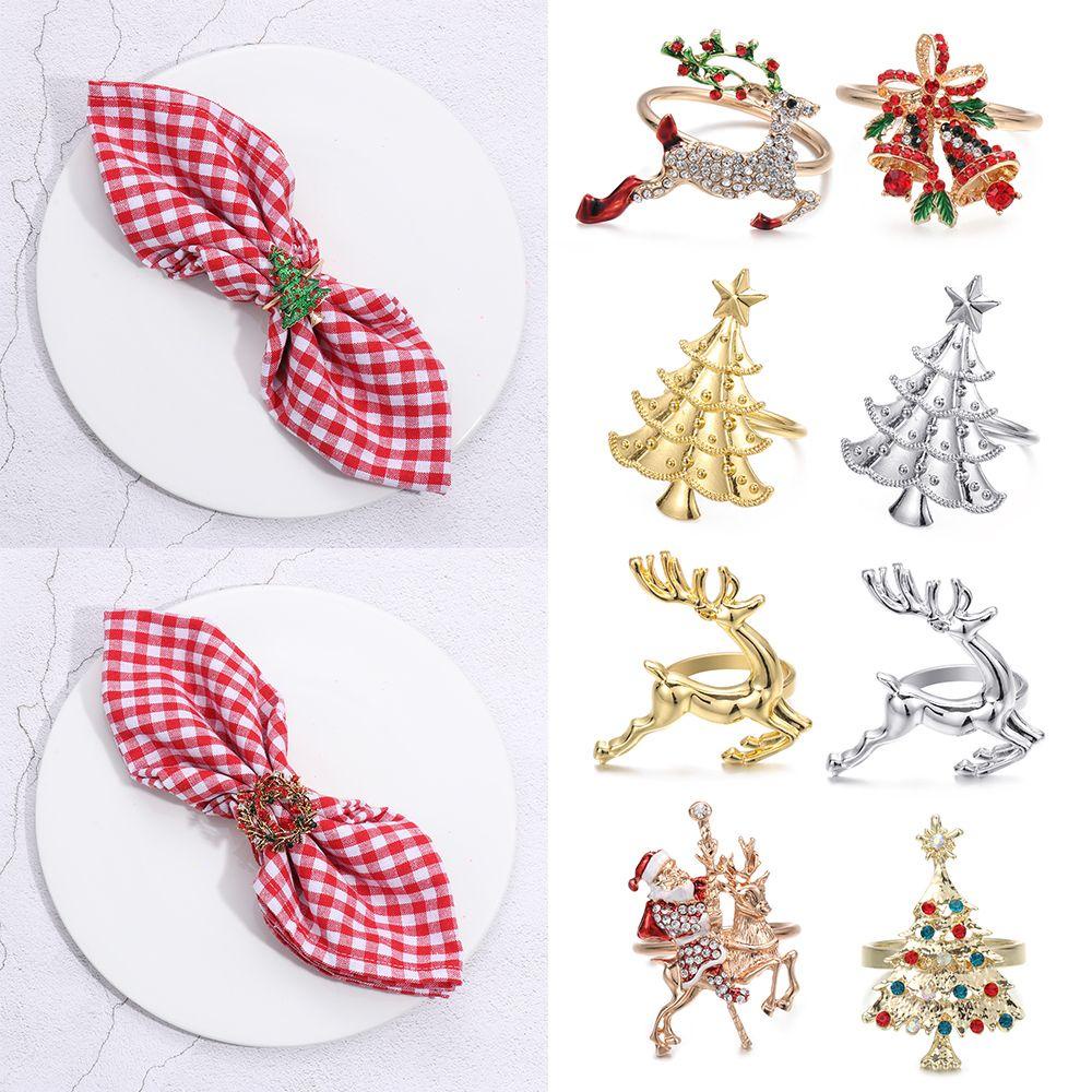 Vòng Treo Khăn Ăn Bằng Kim Loại Hình Ông Già Noel Giáng Sinh / Cưới / Giá
