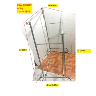 - sào phơi đồ đôi không móc inox cao cấp - mã: đo25151i -