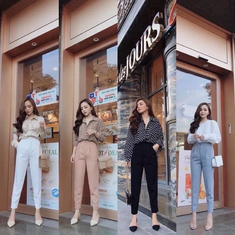 Quần Baggy Chất Tuyết Mưa Dáng Công Sở Nhiều Màu