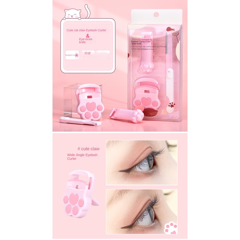 Set bấm mi 3 món Malian Eyelash Curler &amp; Eyebrow Trimmer, Dụng Cụ Bấm Mi / Lông Mày 3 Trong 1 Tiện Dụng, 3 in 1