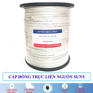Cáp đồng trục liền nguồn SUNNY Cuộn 305m (RG59 + 2C CCS) chuyên dụng cho Camera