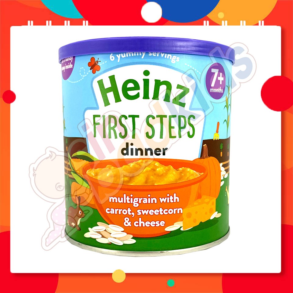 [Date T12 2021] Bột ăn dặm Heinz UK 200g vị cà rốt ngô ngọt phô mai