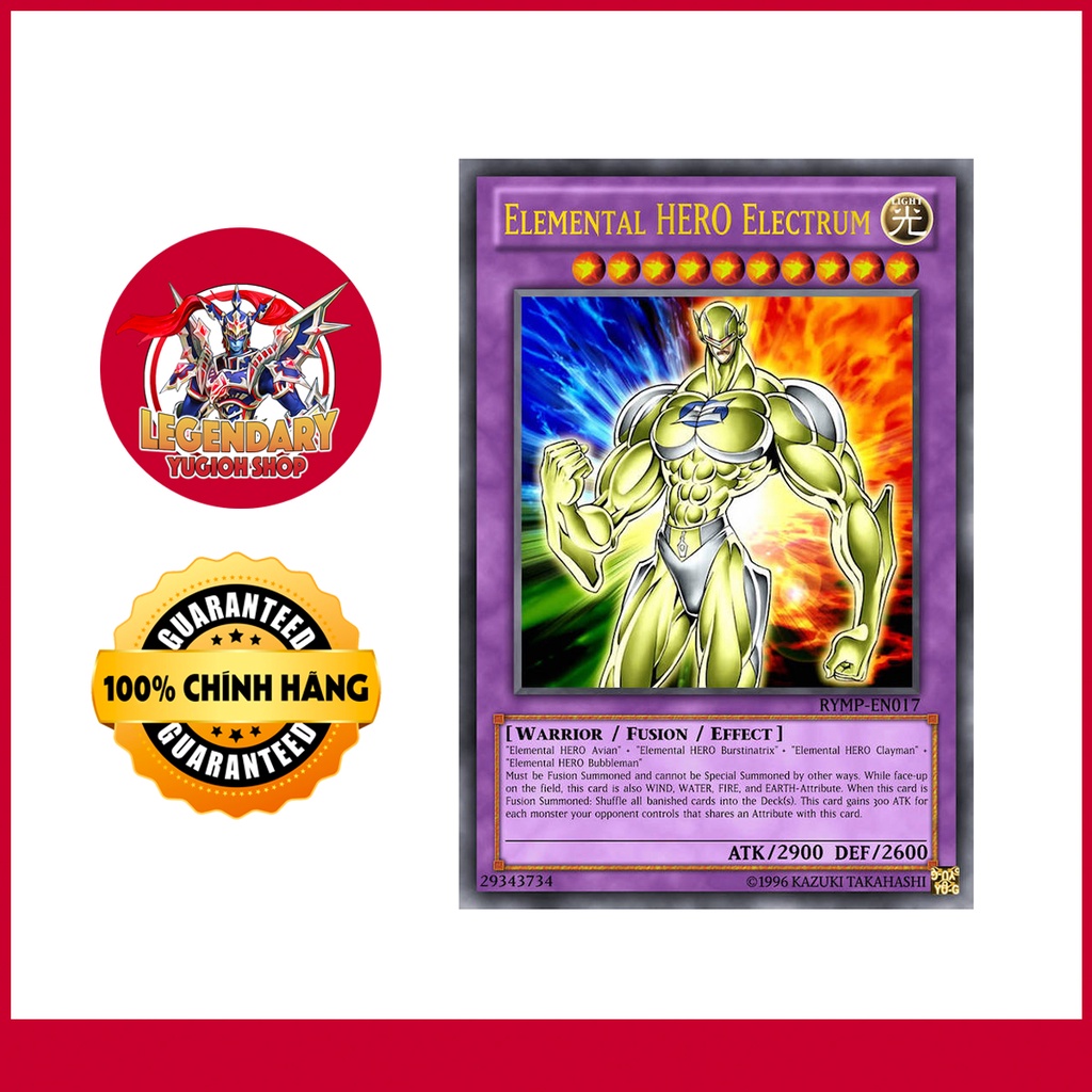 Thẻ Bài Yugioh Chính Hãng] Elemental Hero Electrum