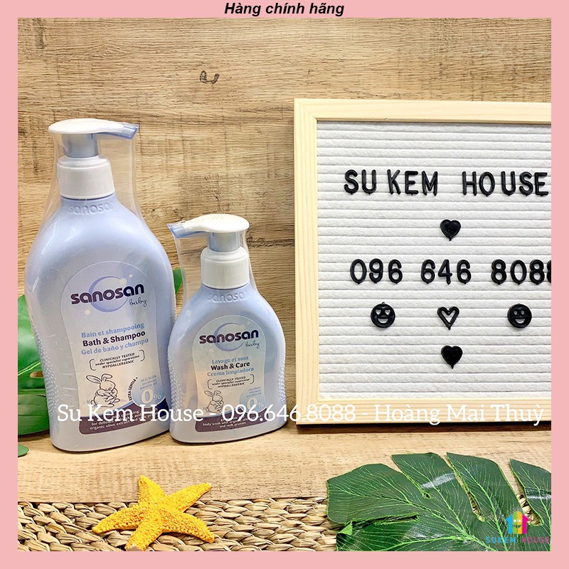 Sữa tắm gội Baby Olive hữu cơ Sanosan loại 200ml/500ml