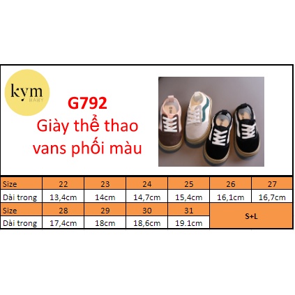 [FORM ĐẶC BIỆT XEM KĨ BẢNG SIZE] Giày thể thao sneaker dán cho bé G792