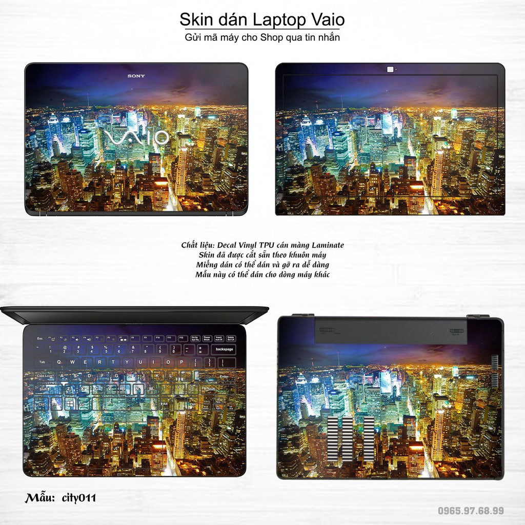 Skin dán Laptop Sony Vaio in hình thành phố _nhiều mẫu 2 (inbox mã máy cho Shop)