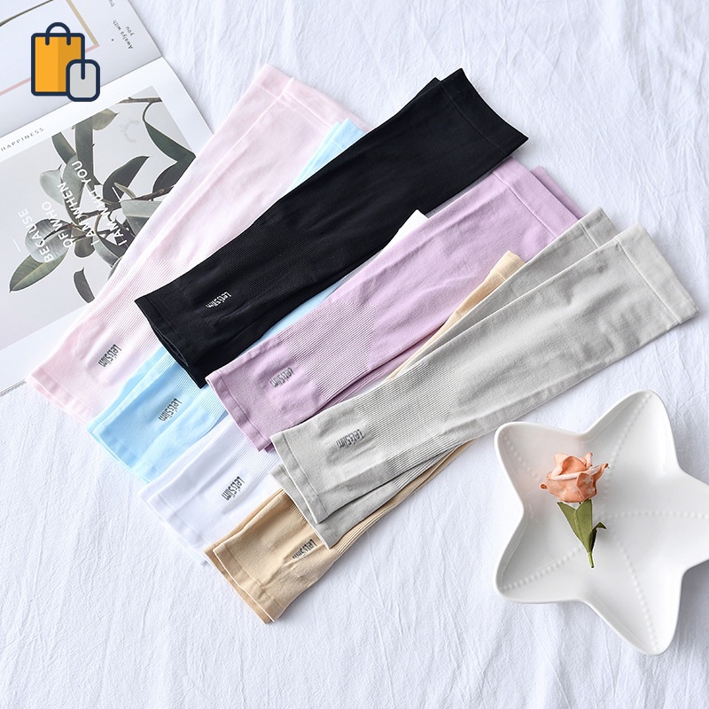 Găng Tay Chống Nắng/Tia UV Bằng Lụa Lạnh Dùng Ngoài Trời