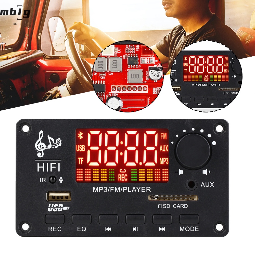 Bảng Mạch Khuếch Đại Âm Thanh 2*50W Có Chức Năng Thu Âm Màn Hình Màu Sắc Chất Lượng Cao