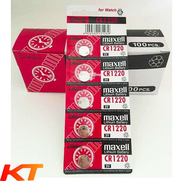 5 Pin CR1220 Maxell lithium Made in japan ( chính hãng).