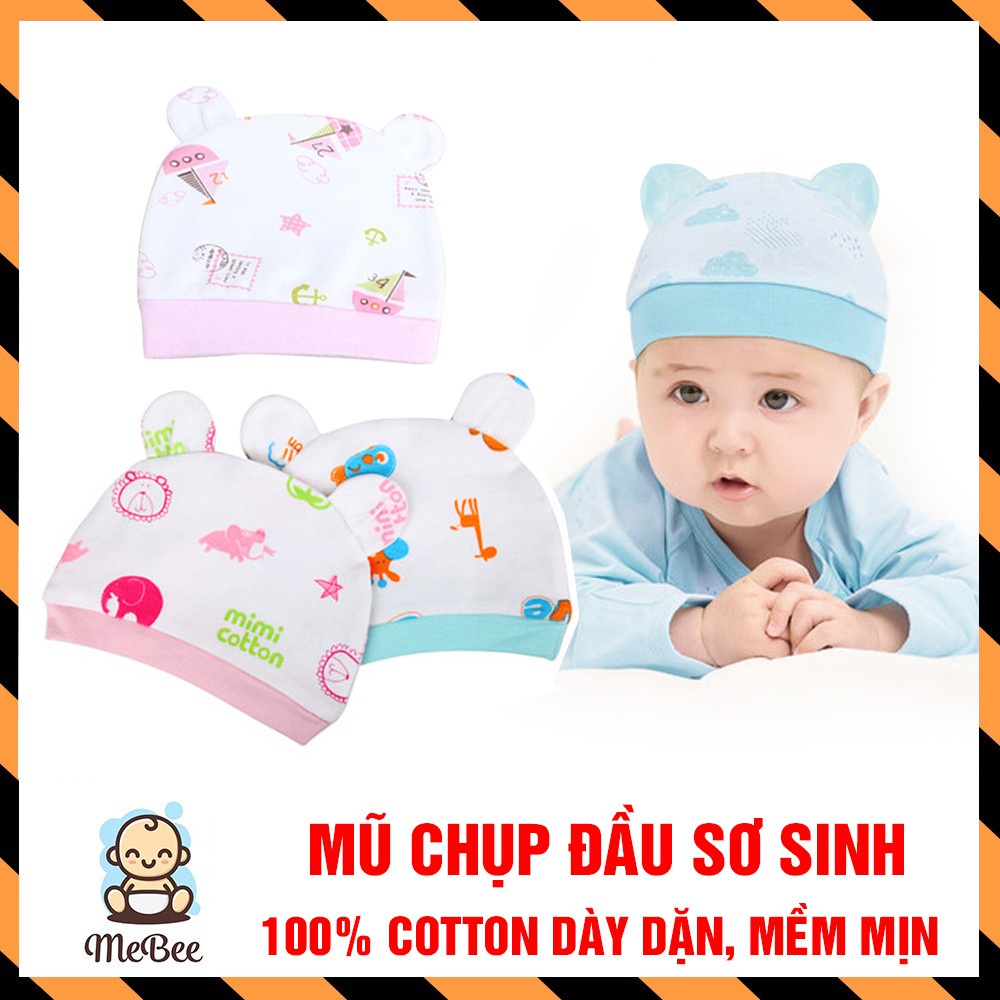 Mũ sơ sinh có tai cho bé (lẻ bằng sỉ)